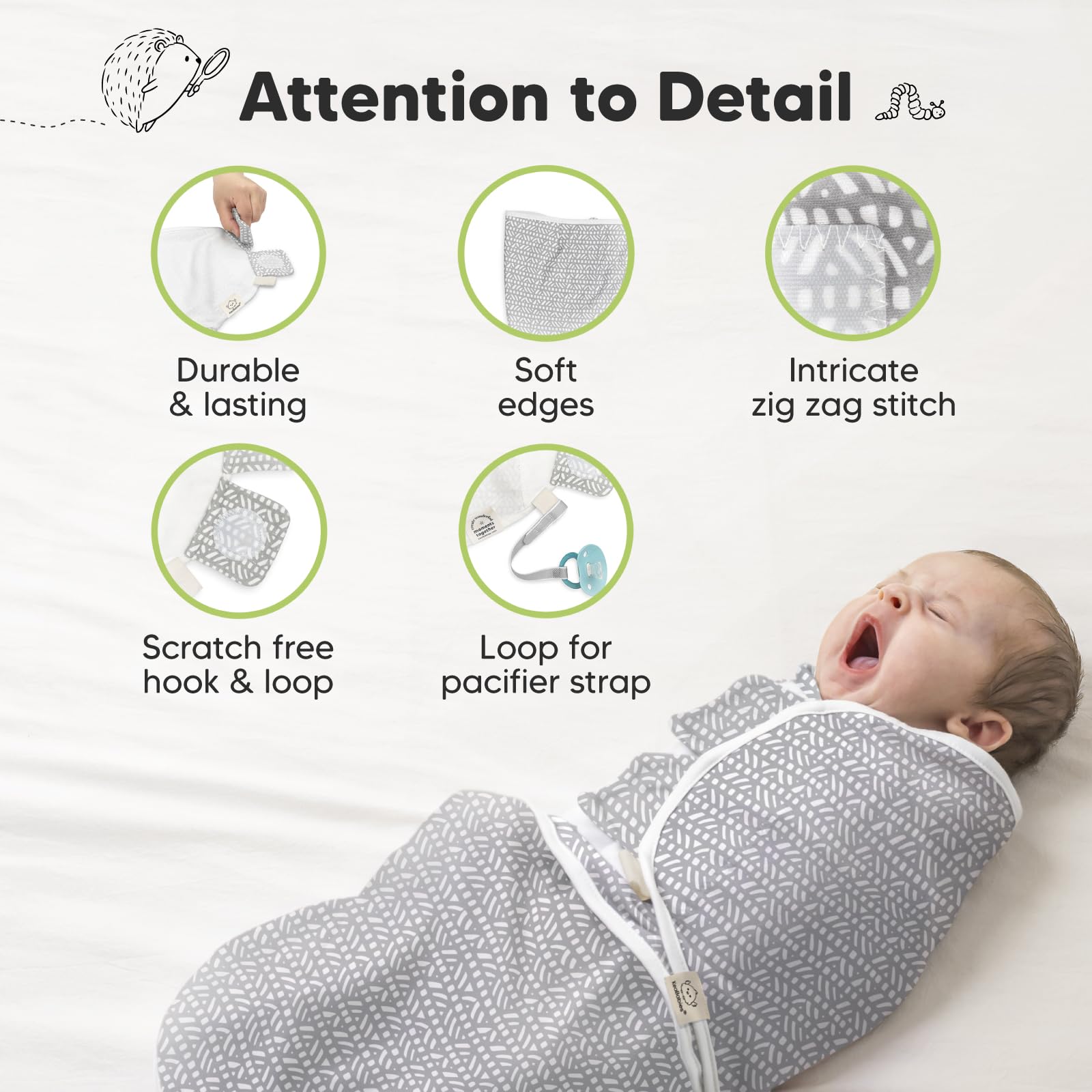 3-Pack Organic Baby Swaddle Sleep Sacks - Tots Treasure Trove