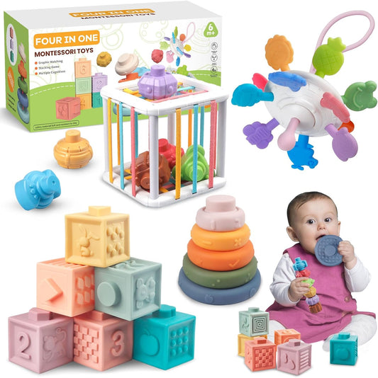 4 in 1 Montessori Toys for Babies - Tots Treasure Trove