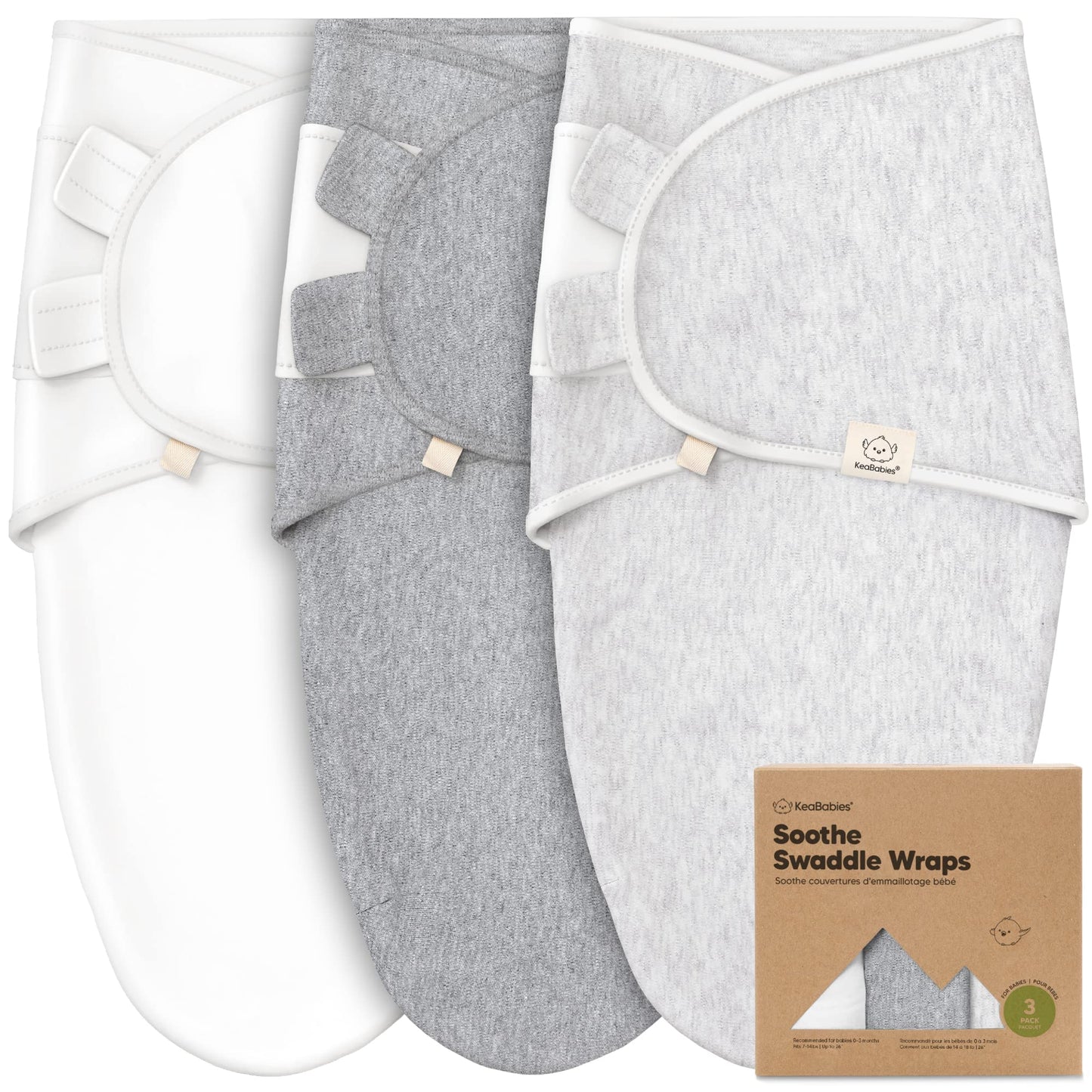 3-Pack Organic Baby Swaddle Sleep Sacks - Tots Treasure Trove
