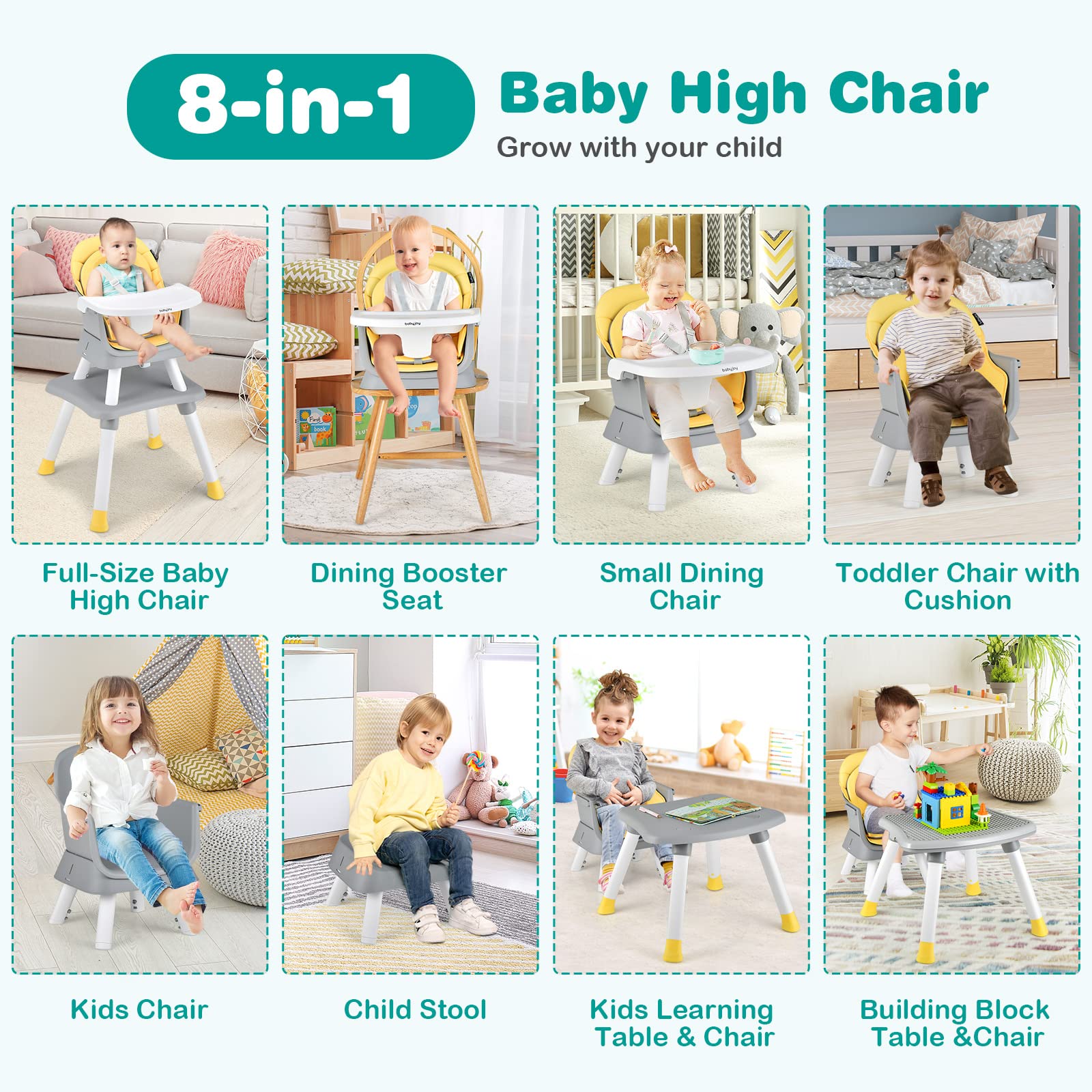 BABY JOY High Chair - Tots Treasure Trove